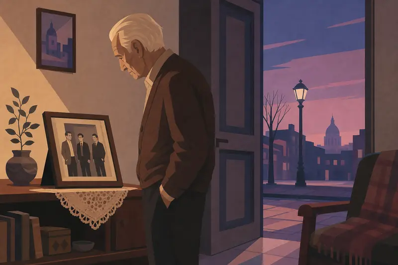 Cover illustration for The Photograph on the Table, A0 Spanish story