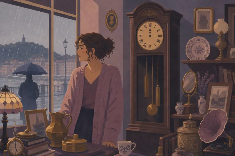 Cover illustration for The Dead Hour, B1 Spanish story