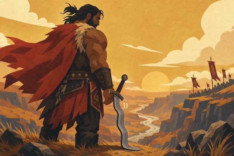 Cover illustration for The Sword That Said No, C1 Spanish story