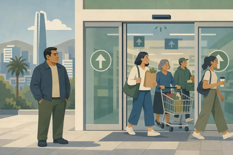 Cover illustration for The Doors That Wanted a Smile, A2 Spanish story