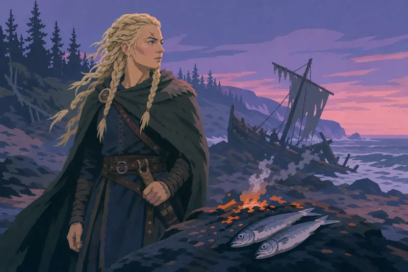 Cover illustration for Two Fish by the Ashes, B2 Spanish story