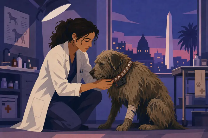 Cover illustration for The Dog That Was Worth a Fortune, B2 Spanish story
