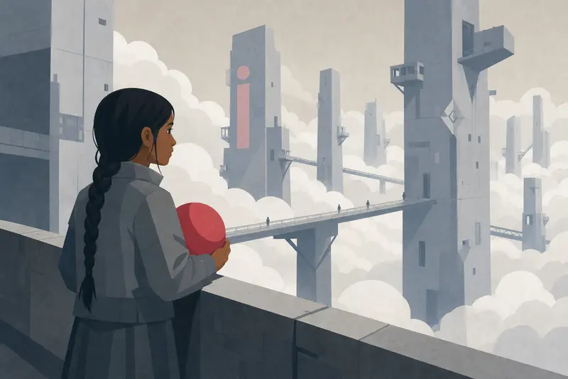 Cover illustration for Below the Gray, A1 Spanish story