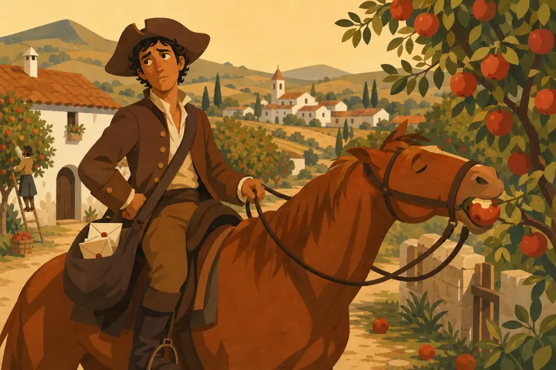 Cover illustration for The Slowest Horse in the Kingdom, A2 Spanish story