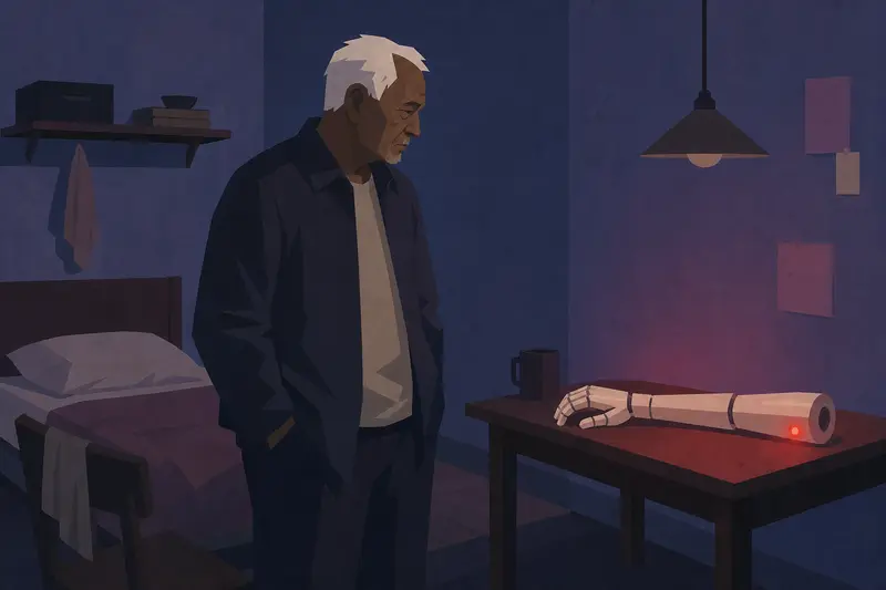 Cover illustration for The Red Light on the Table, A0 Spanish story