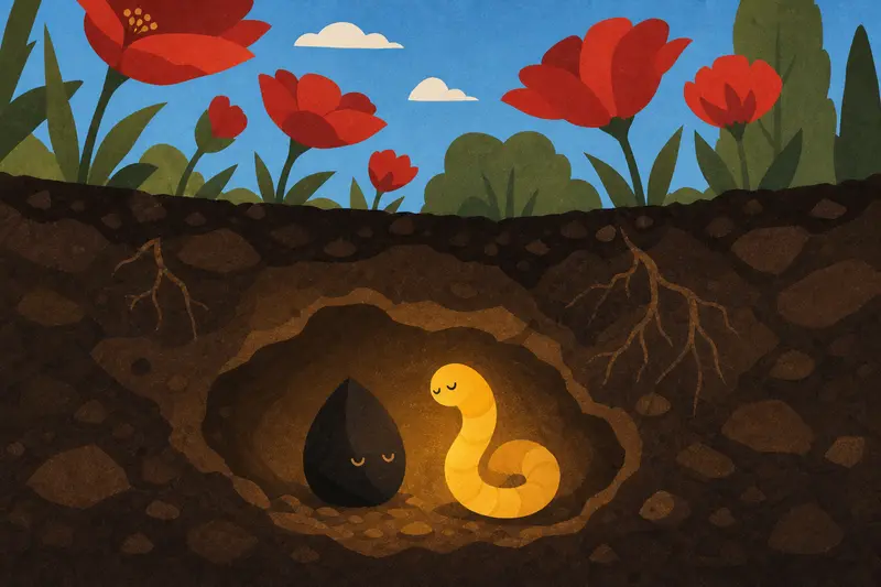 Cover illustration for The Worm Who Waited, A0 Spanish story