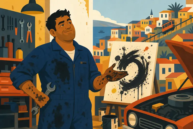 Cover illustration for The Genius of Grease, B1 Spanish story
