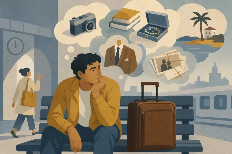 Cover illustration for The Weight of Other People's Luggage, B2 Spanish story