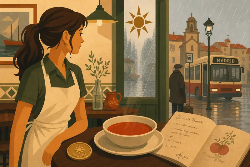 Cover illustration for One More Bowl of Soup, A1 Spanish story