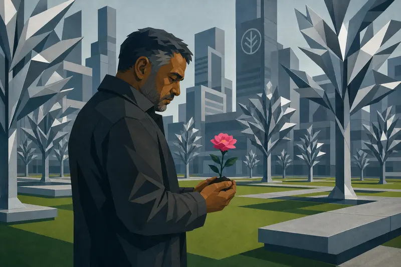 Cover illustration for The Last Gardener, A2 Spanish story