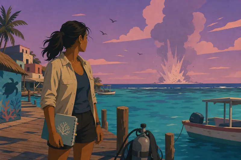 Cover illustration for The Sound Beneath the Waves, B2 Spanish story