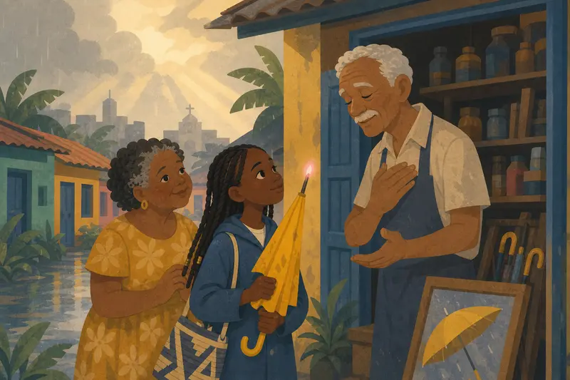 Cover illustration for The Day the Rain Stopped, A2 Spanish story