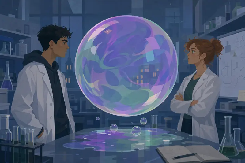 Cover illustration for The Bubble That Refused to Break, B1 Spanish story
