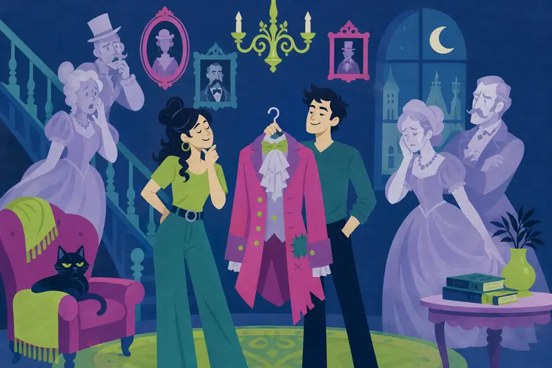 Cover illustration for The Worst-Dressed Dead in Town, B2 Spanish story