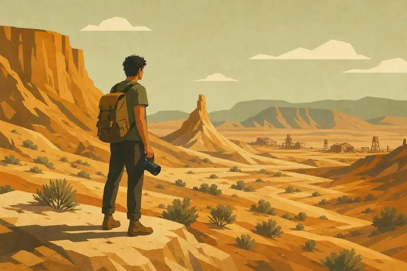 Cover illustration for The Only Desert in Europe, B1 Spanish story
