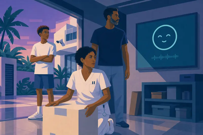Cover illustration for The Box in the Garage, A2 Spanish story