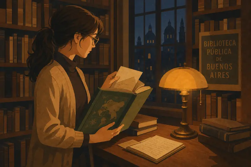 Cover illustration for The Green Book on Shelf Twelve, A2 Spanish story
