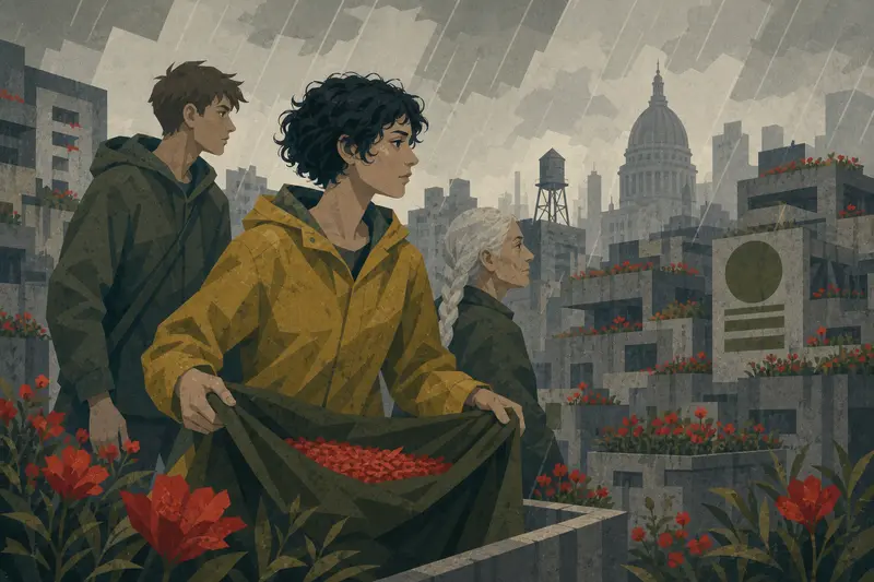 Cover illustration for A Thousand Seeds for a City, A1 Spanish story