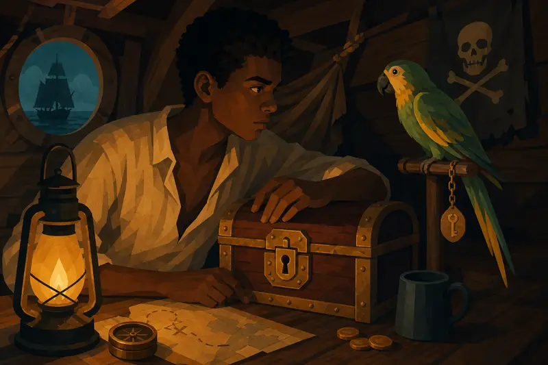 Cover illustration for The Password in the Parrot's Beak, B1 Spanish story