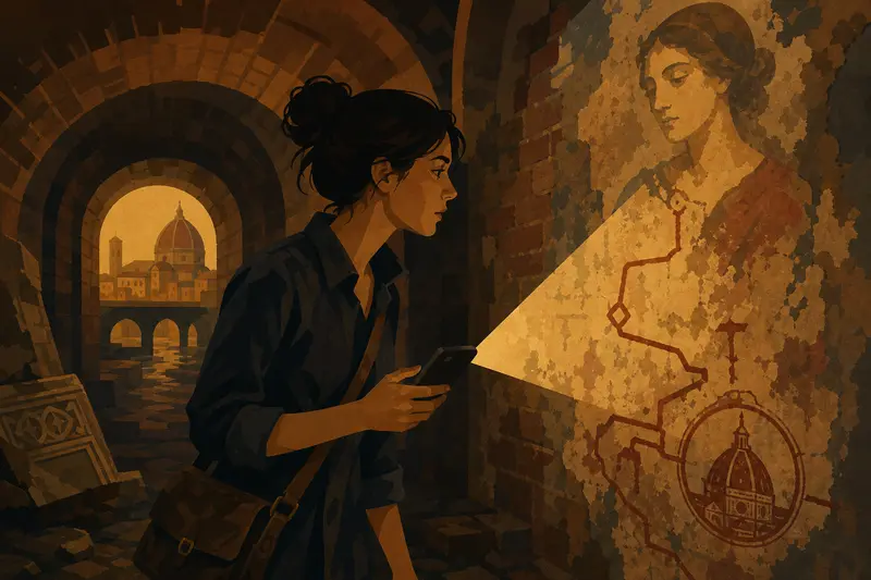 Cover illustration for Beneath the Paint, B1 Spanish story