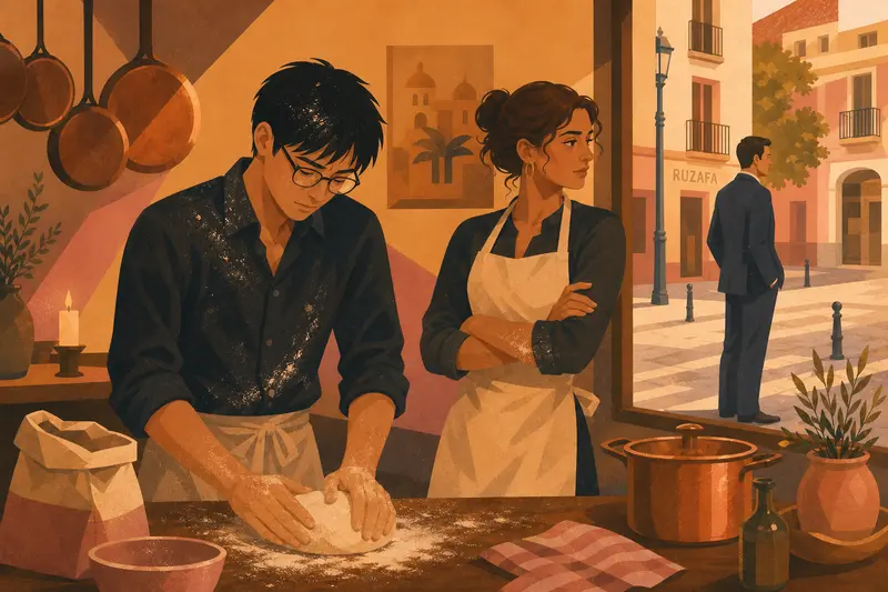 Cover illustration for The Man from Bologna, A2 Spanish story