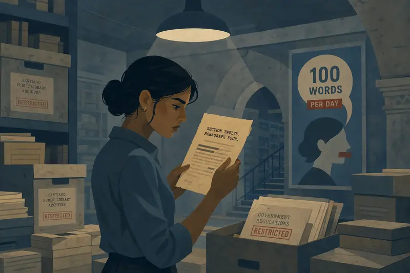 Cover illustration for Section Twelve, Paragraph Four, B1 Spanish story