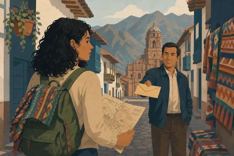 Cover illustration for A Stranger Knows My Name, A2 Spanish story