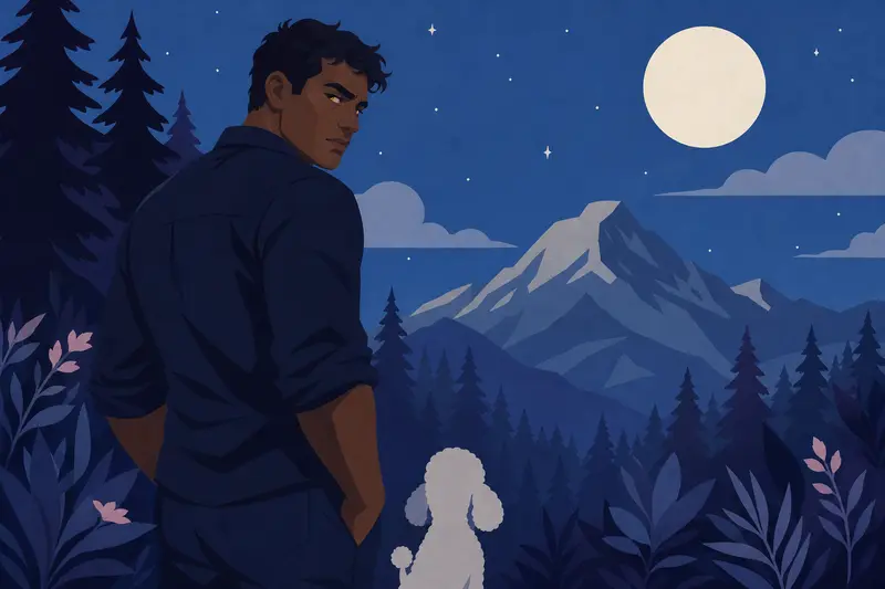 Cover illustration for The Poodle's Moon, B2 Spanish story