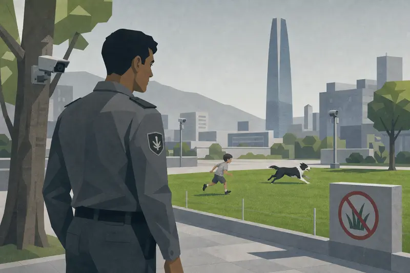 Cover illustration for The Footprints in the Grass, A2 Spanish story