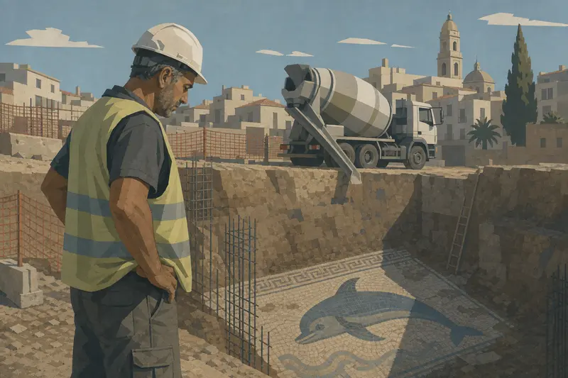 Cover illustration for The Dolphin Under the Concrete, B2 Spanish story