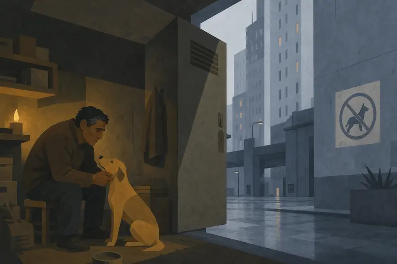 Cover illustration for The Small Friend, A0 Spanish story