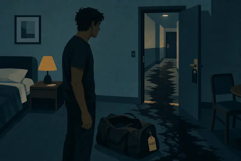 Cover illustration for The Black Water, A0 Spanish story