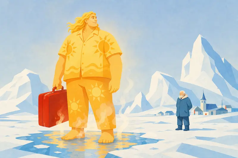 Cover illustration for The Man Who Was Too Hot, A1 Spanish story