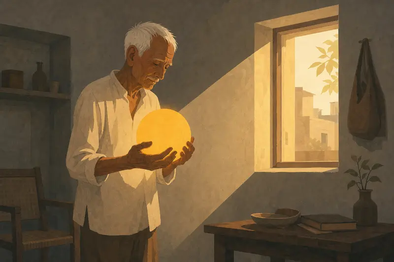 Cover illustration for The Sun in the Mirror, A0 Spanish story