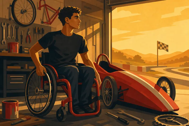 Cover illustration for Red Paint and Fast Wheels, A2 Spanish story