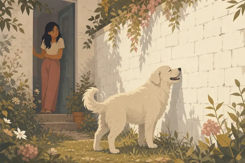 Cover illustration for The Friend in the Wall, A0 Spanish story