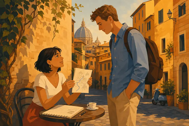 Cover illustration for The Napkin Map, A2 Spanish story