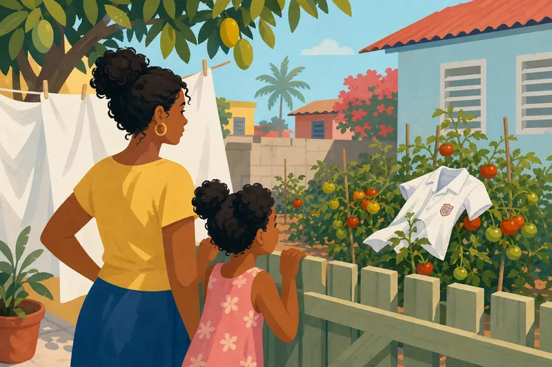 Cover illustration for A Shirt in the Sky, A0 Spanish story