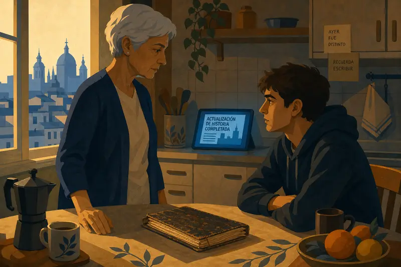 Cover illustration for The Last Notebook, A2 Spanish story