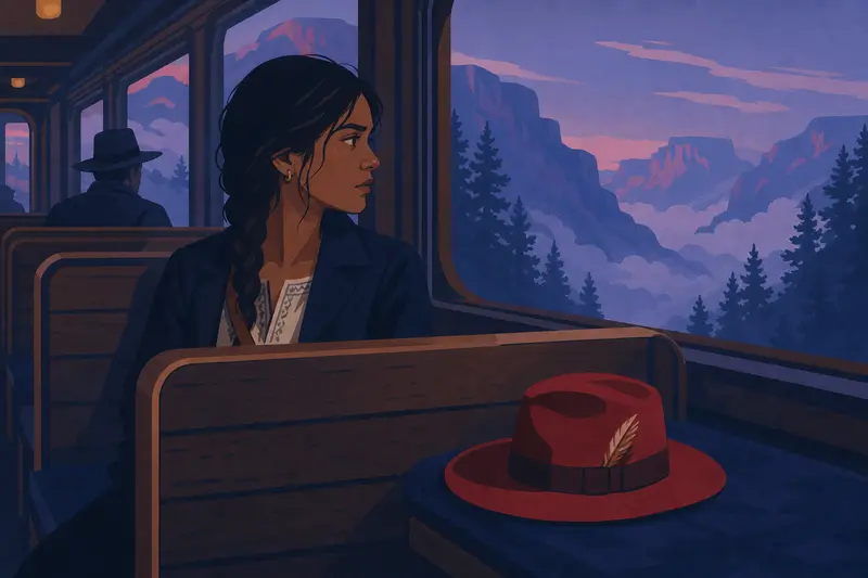 Cover illustration for The Hat on Seat 14, A2 Spanish story