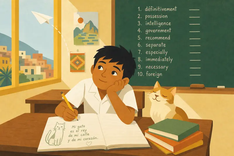 Cover illustration for The Wrong Answer, A1 Spanish story
