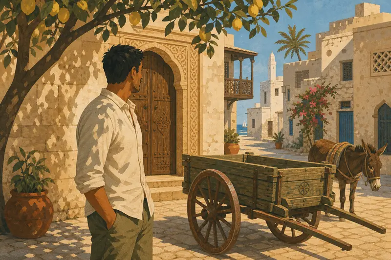Cover illustration for The Sultan's Cart, C1 Spanish story
