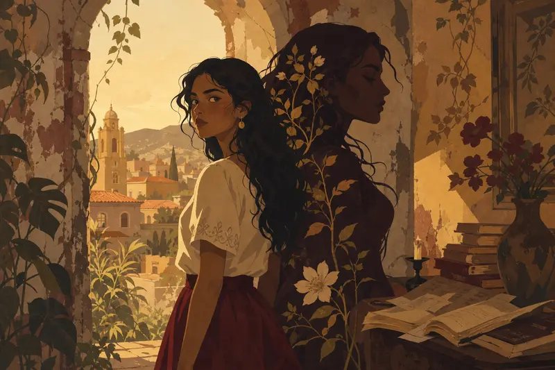 Cover illustration for The Monster That Wore Her Face, C1 Spanish story