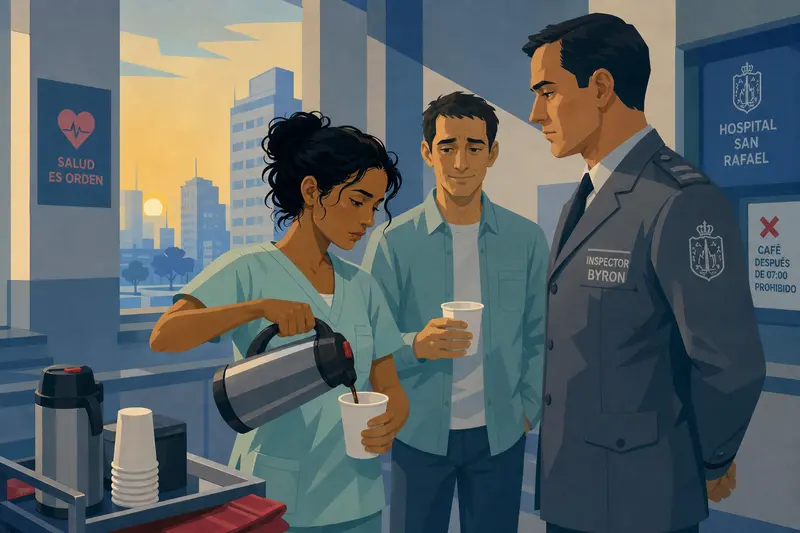 Cover illustration for Coffee for Those Who Don't Sleep, A2 Spanish story