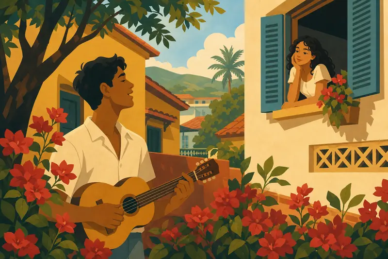 Cover illustration for The Open Window, A0 Spanish story