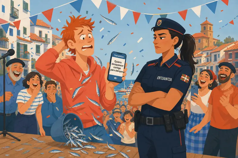 Cover illustration for A Thousand Anchovies of Love, B1 Spanish story