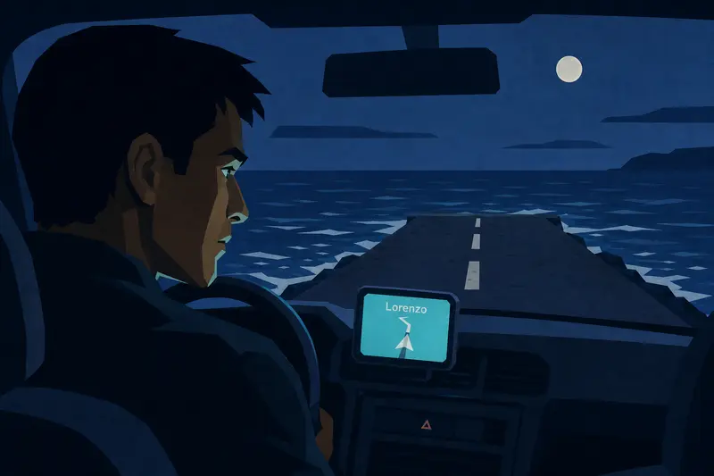 Cover illustration for Good Night, Lorenzo, A1 Spanish story