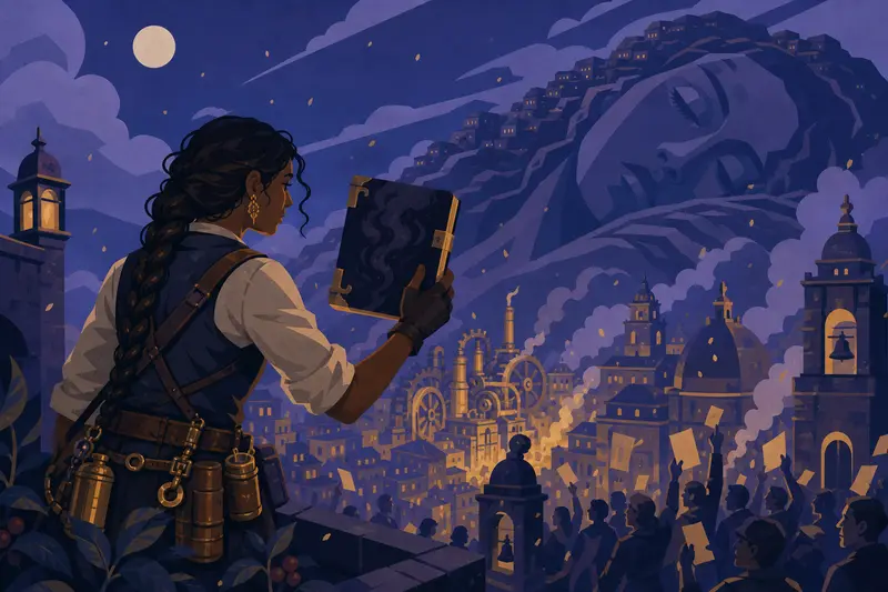 Cover illustration for Eleven Years of Ink, C2 Spanish story