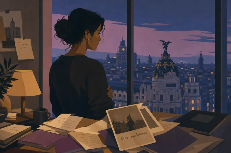 Cover illustration for The Story She Couldn't Tell, B2 Spanish story