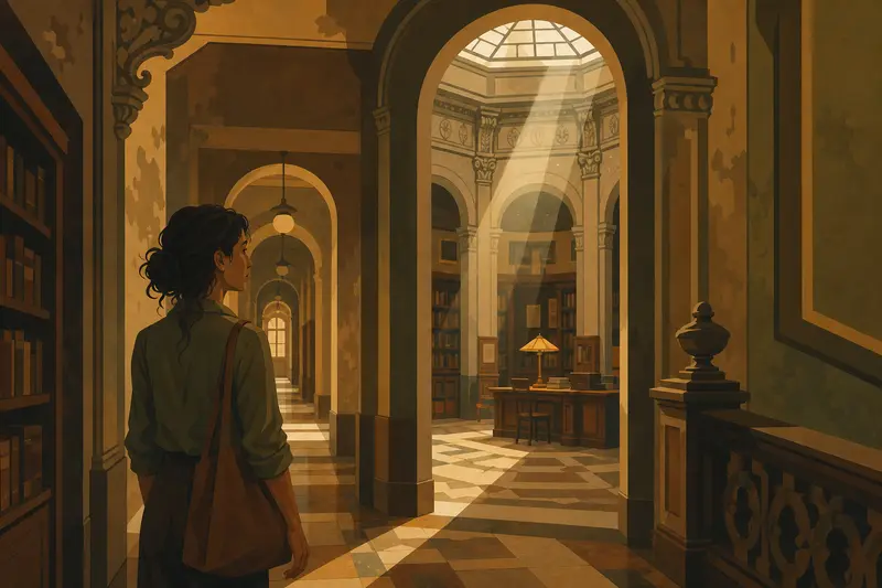 Cover illustration for The Poem You Walk, C1 Spanish story